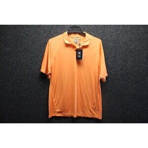 Adidas Golf ClimaCool Mens Size Large L Orange Golf Polo Shirt NWT